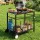 Weisshorn Outdoor BBQ Prep Cart Stainless Steel Top Mobile Kitchen Trolley Heavy Duty Wheels Tank Holder