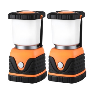 Weisshorn 2-Pack LED Camping Lanterns, 1000LM, Waterproof, Stepless Dimming, 70+ Hours Runtime, Dual Hooks, PVC Material