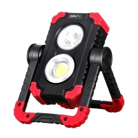 Giantz Rechargeable LED Work Light: 1000LM, 360° Rotation, USB Cordless, 4400mAh Battery, Red/Black, 14x
