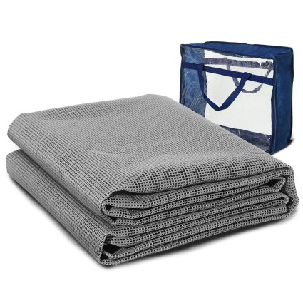 Weisshorn 5M x 2.5M Annex Matting - Heavy-Duty Non-Slip Mesh Floor Mat, UV-Treated, Mould Resistant, with Carry Bag