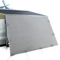 Weisshorn Caravan Privacy Screen 4.9x1.95M - UV Protected, Water-Repellent Awning Sun Shade with Carry Bag, Grey