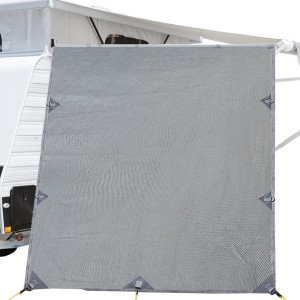 Weisshorn Caravan Awning End Screen 2.1x1.8M - UV Protection, Reversible, Water-Repellent, Includes Ropes & Pegs