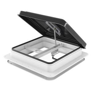 Weisshorn Black Caravan Roof Vent Hatch 350x350mm - Low Noise, Insect-Proof, All-Weather, Easy Install, 1-Year Warranty