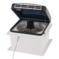 Weisshorn Caravan Vent: 12V Reversible Fan, Low Noise, Insect-Proof, 50° Wide Angle, Fits 36cm Roof, All-Weather Use