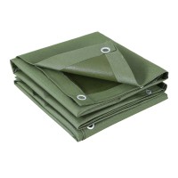Instahut 2x3m Heavy Duty 600GSM Tarp - Silicone-Coated Canvas, Waterproof, UV-Resistant, Reinforced for Camping
