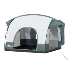 Weisshorn SUV Camping Tent with Rear Extension, Water-Resistant PU2000 Oxford Fabric, Fits 4, 250x200x200cm, Grey