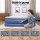 Bestway King Size Air Mattress - 56cm Inflatable Bed, Flocked Surface, Built-in Pump & Pillow, Easy Set-Up, Blue
