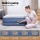 Bestway Queen Size Air Mattress - Inflatable 46cm Airbed with Built-in Pump, Flocked Surface, Indoor/Outdoor Use