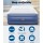 Bestway Queen Air Mattress - Inflatable Bed, 61cm, Blue, Flocked Surface, Built-in Pump, Indoor/Outdoor Use