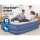 Bestway Queen Air Mattress - Inflatable Bed, 61cm, Blue, Flocked Surface, Built-in Pump, Indoor/Outdoor Use
