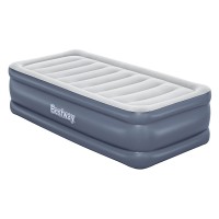 Bestway Single Size Inflatable Air Mattress - 51CM Tritech™ with Built-in Pump, Antimicrobial, Indoor/Outdoor Use