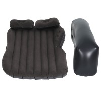 Weisshorn Inflatable Car Mattress 134x78cm, Black - PVC, Includes Air Pump, Pillows, Carry Bag, Perfect for SUV Camping
