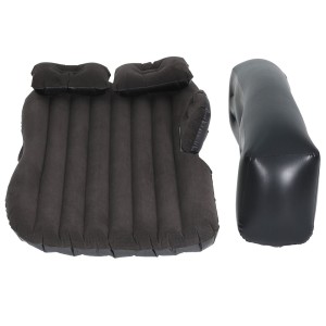 Weisshorn Inflatable Car Mattress 134x78cm, Black - PVC, Includes Air Pump, Pillows, Carry Bag, Perfect for SUV Camping