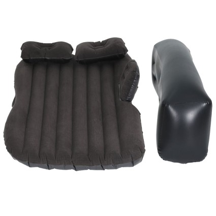 Weisshorn Inflatable Car Mattress 134x78cm, Black - PVC, Includes Air Pump, Pillows, Carry Bag, Perfect for SUV Camping