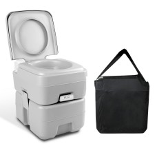 Weisshorn 20L Grey Portable Camping Toilet - High Density, 50 Flushes, Freshwater, Detachable Tank, Carry Bag Included Weisshorn 20L Grey Portable Camping Toilet - High Density, 50 Flushes, Freshwater, Detachable Tank, Carry Bag Included