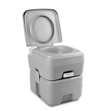 Weisshorn 20L Grey Portable Camping Toilet - High-Quality, Freshwater Flush, Corrosion Resistant, Easy to Empty Weisshorn 20L Grey Portable Camping Toilet - High-Quality, Freshwater Flush, Corrosion Resistant, Easy to Empty