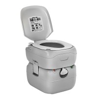 Weisshorn 22L Portable Camping Toilet - Durable, Leak-Proof with 14L Freshwater Capacity, 80 Flushes, Matte Grey Finish