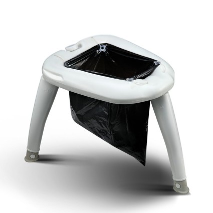 Weisshorn Portable Folding Camping Toilet - Durable Plastic, 120kg Capacity, Anti-Slip Legs, Includes 10 Waste Bags