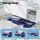 Weisshorn Foldable Bathtub 134x65cm Navy Blue - 5-Layer Insulated PVC Spa with Inflatable Cushion & Easy Drain System