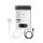 Devanti Portable Gas Water Heater - White Outdoor Camping Shower with LED Display, 60°C Max Temp, Lightweight & Safe