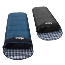 Weisshorn Set of 2 Single Sleeping Bags 0°C Thermal Camping Hiking Ripstop Polyester Compact Lightweight Adult Size