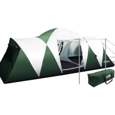 Weisshorn 12-Person Green Dome Tent - Spacious 3-Room Design, UV & Water-Resistant, Easy Setup with Carry Bag Weisshorn 12-Person Green Dome Tent - Spacious 3-Room Design, UV & Water-Resistant, Easy Setup with Carry Bag