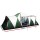 Weisshorn 12-Person Green Dome Tent - Spacious 3-Room Design, UV & Water-Resistant, Easy Setup with Carry Bag