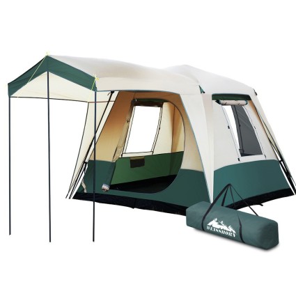 Weisshorn 4-Person Instant Up Dome Camping Tent, UV & Water-Resistant, 210T Polyester, Easy Setup, Carry Bag Included