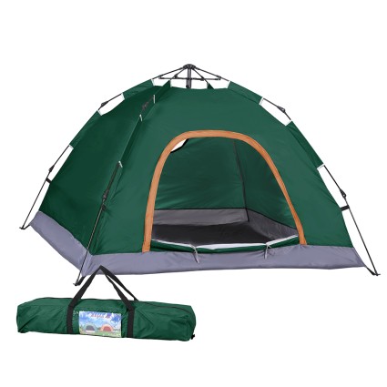 Weisshorn 2-3 Person Instant Pop Up Camping Tent - Green, Water-Resistant, UV Protection, Oxford Cloth, Easy Setup