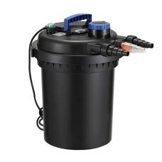 Giantz Aquarium Canister Filter 10000L/H UV Steriliser, Multi-Stage Filtration, 25L Capacity, Bio-Balls, Black
