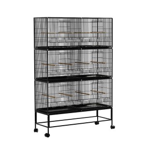 i.Pet 175cm Large Aviary Bird Cage - Expandable, Galvanised Iron, 12 Perches, 6 Cages, Easy Assembly, for Small Birds