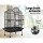 i.Pet 168cm Large Bird Cage - Heavy-Duty Wrought Iron Aviary with Open Roof, Perches, Seed Skirts & Wheels
