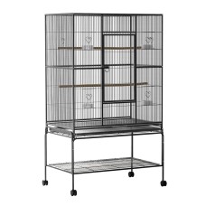 i.Pet 138cm Large Bird Cage Aviary - Durable Wrought Iron, Safe Powder Coated, Easy Clean, with Stand & Wheels