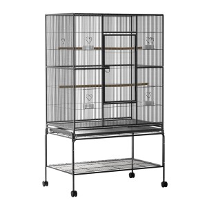 i.Pet 138cm Large Bird Cage Aviary - Durable Wrought Iron, Safe Powder Coated, Easy Clean, with Stand & Wheels