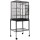 i.Pet 144cm Large Bird Cage Aviary, Black Wrought Iron, Mobile with Lockable Casters, Easy-Clean Tray, Ideal for Birds
