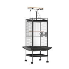 i.Pet Large Bird Cage 155cm - Wrought Iron, Non-Toxic Finish, Play Area, Secure Door, Castor Wheels, Easy Assembly