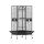 i.Pet Large Corner Bird Cage - Wrought Iron, Easy Clean, Mobile Stand, Budgie/Parrot Aviary, Black, 76x76x161cm