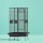 i.Pet Large Corner Bird Cage - Wrought Iron, Easy Clean, Mobile Stand, Budgie/Parrot Aviary, Black, 76x76x161cm