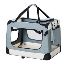 i.Pet 2XL Soft Pet Carrier Crate - 600D Oxford, Foldable, 90x61cm, Light Grey, Breathable Mesh for Dogs & Cats i.Pet 2XL Soft Pet Carrier Crate - 600D Oxford, Foldable, 90x61cm, Light Grey, Breathable Mesh for Dogs & Cats
