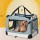 i.Pet Portable Pet Carrier Soft Crate for Dogs & Cats, 70x52cm, Durable 600D Oxford, Foldable Design, Light Grey