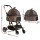 i.Pet Foldable Pet Stroller & Carrier - Aluminium Frame, 360° Wheels, UV Protection, Spacious Design, 25kg Capacity