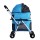 i.Pet 3-in-1 Large Pet Stroller & Carrier, Steel Frame, 600D Fabric, 4 Wheels, 25kg Capacity, Blue, Easy Fold Design