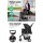 i.Pet Large Foldable Pet Stroller: 3-Wheel Travel Pram for Dogs & Cats, 600D Oxford Fabric, EVA Wheels, 15kg Capacity