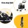 i.Pet Pet Stroller Pram: Foldable, Steel Frame, 360° Wheels, Water-Resistant Oxford Fabric, 15kg Capacity, Black/White