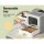i.Pet Large Foldable Enclosed Cat Litter Box with Ventilation, Removable Tray & Scoop - Grey 48.5x38.5cm, PP Material