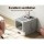 i.Pet Large Foldable Enclosed Cat Litter Box with Ventilation, Removable Tray & Scoop - Grey 48.5x38.5cm, PP Material