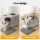 i.Pet Large Stainless Steel Cat Litter Box Set High Sided Anti Odour Scratch Resistant with Mat & Scoop