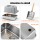 i.Pet Large Stainless Steel Cat Litter Box Set High Sided Anti Odour Scratch Resistant with Mat & Scoop