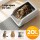 i.Pet Stainless Steel Large Semi-Enclosed Cat Litter Box Set with Mat Scoop Grey Durable Anti-Scratch High Sides