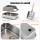 i.Pet Stainless Steel Large Semi-Enclosed Cat Litter Box Set with Mat Scoop Grey Durable Anti-Scratch High Sides